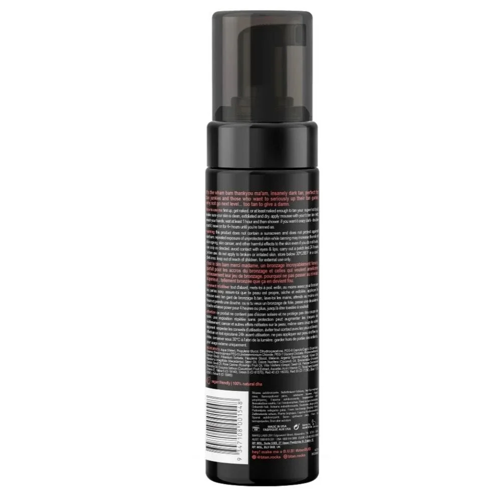 B.Tan Too Tan to Give a Damn Self Tan Mousse, 6.7 fl oz NEW